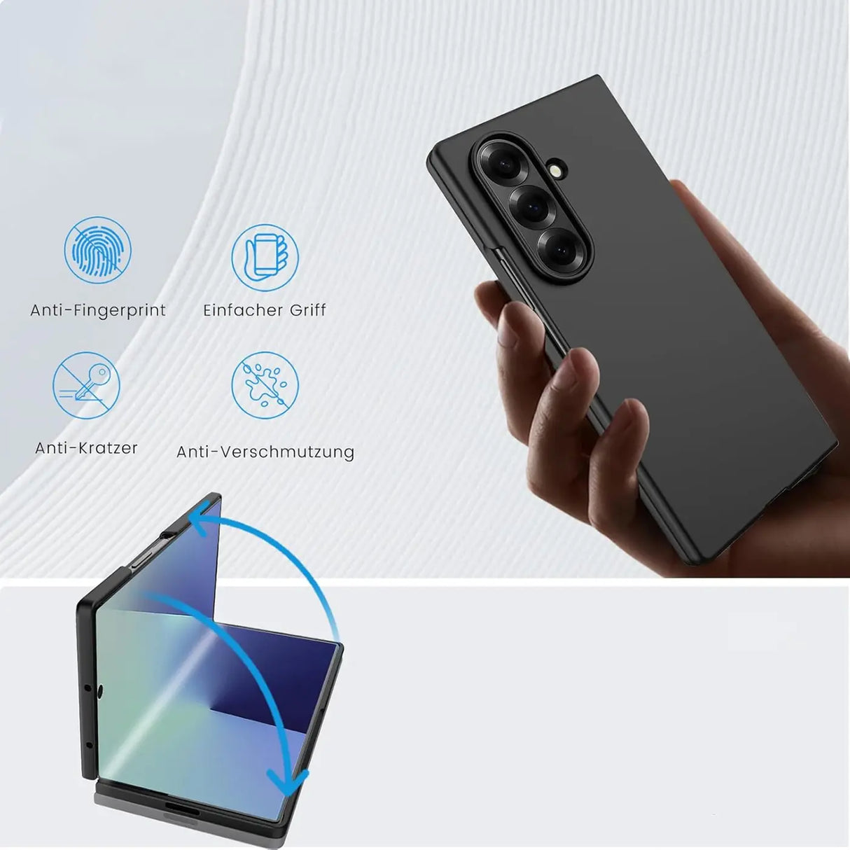 Flexible und sichere TPU Handyhülle für Samsung Galaxy Z FOLD 7 in Schwarz