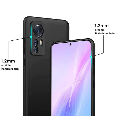 Flexible und sichere TPU Handyhülle für Xiaomi 12 Pro in Schwarz