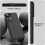 Flexible und sichere TPU Handyhülle für Xiaomi 12T / 12T Pro in Schwarz