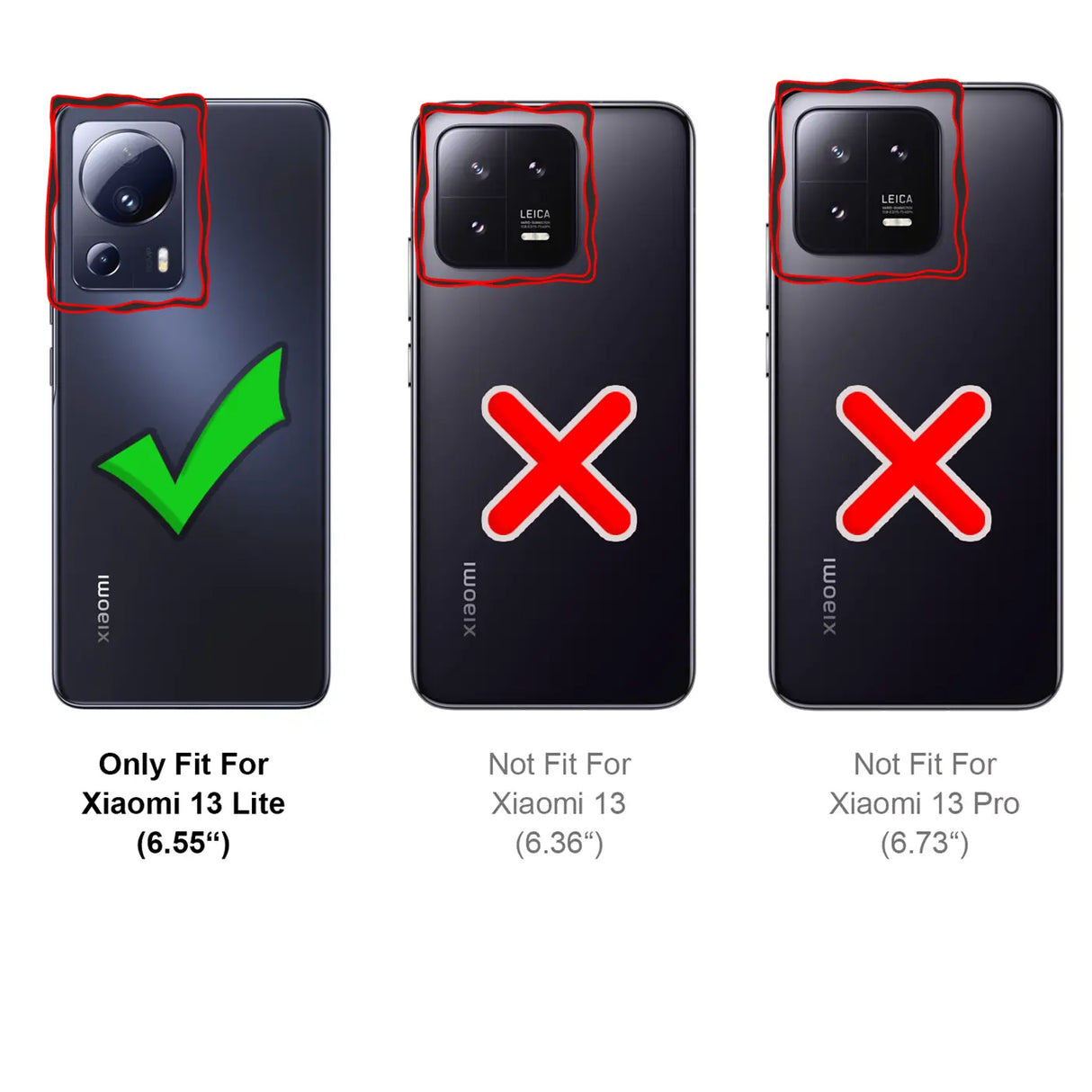 Flexible und sichere TPU Handyhülle für Xiaomi 13 Lite in Schwarz