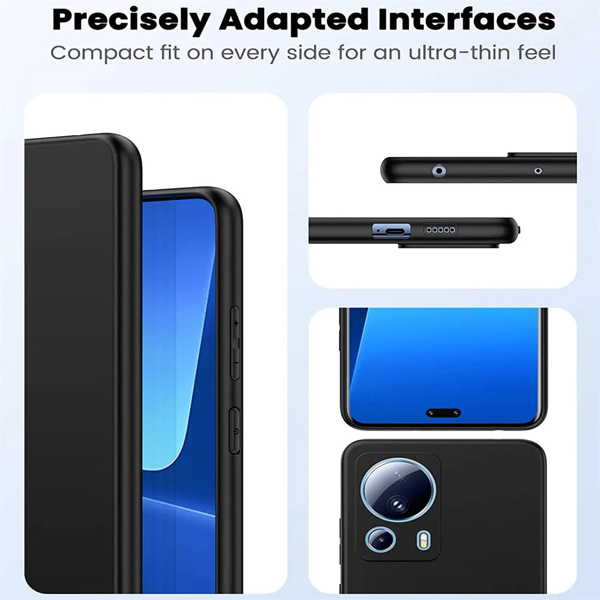 Flexible und sichere TPU Handyhülle für Xiaomi 13 Lite in Schwarz