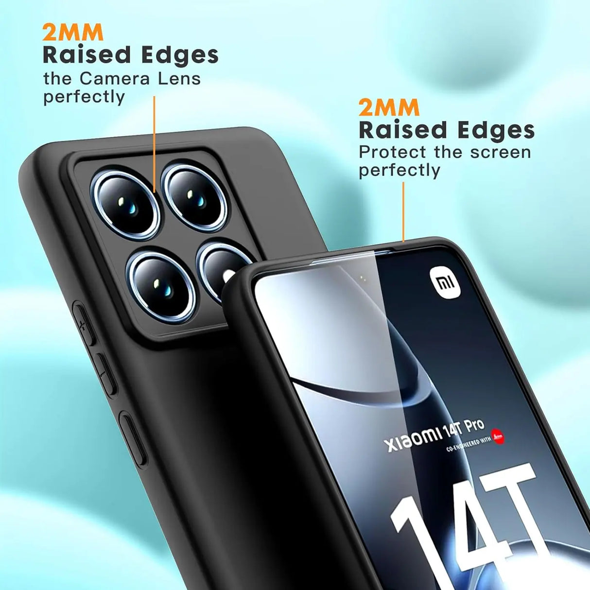 Flexible und sichere TPU Handyhülle für Xiaomi 14T Pro in Schwarz