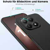 Schwarze Silikonhülle auf Xiaomi 15T, Nahaufnahme, Rückseite mit Kamera