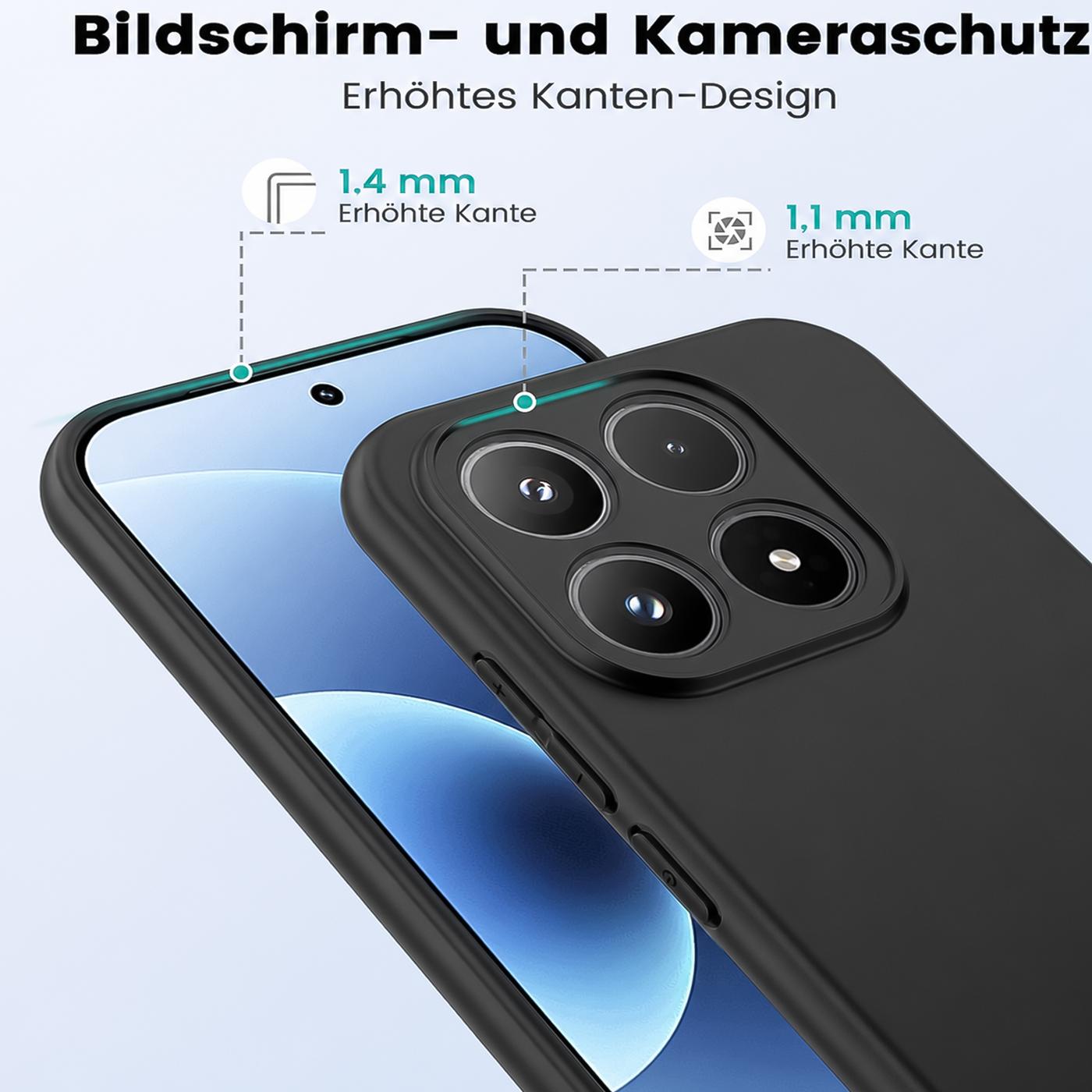Xiaomi 17 - Slim Silikon Hülle Schwarz Matt