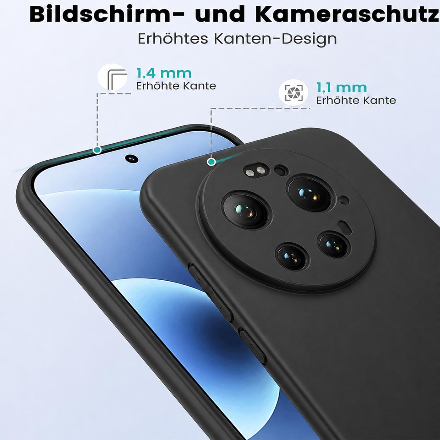 Xiaomi 17 Ultra - Slim Silikon Hülle Schwarz Matt