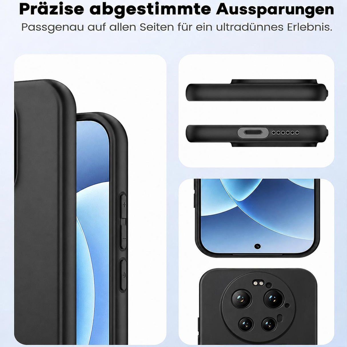 Xiaomi 17 Ultra - Slim Silikon Hülle Schwarz Matt