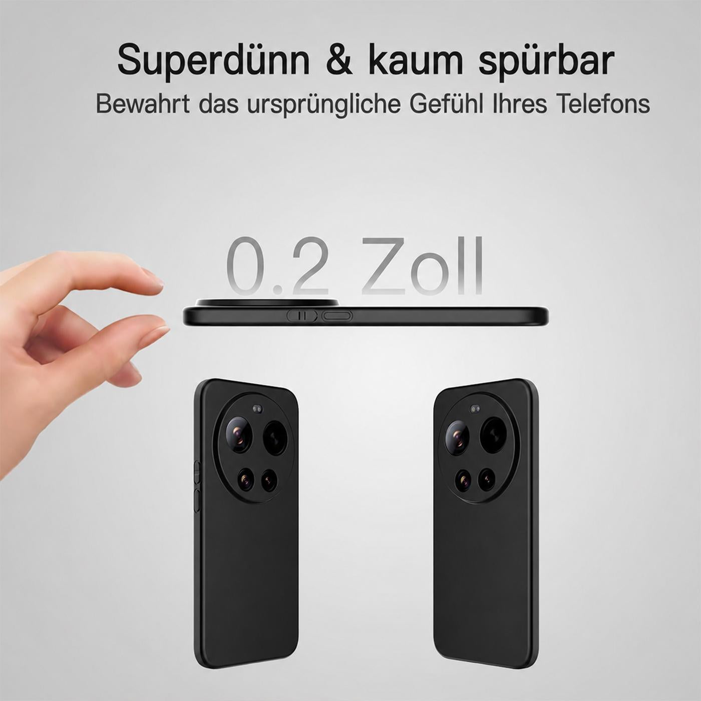 Xiaomi 17 Ultra - Slim Silikon Hülle Schwarz Matt