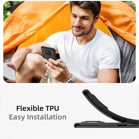 Flexible und sichere TPU Handyhülle für Xiaomi Mi 10T Lite in Schwarz