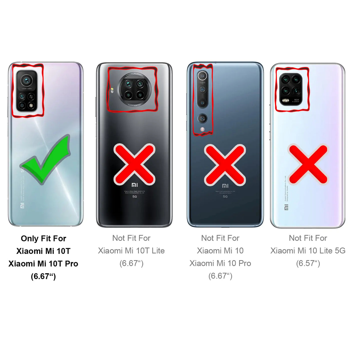 Flexible und sichere TPU Handyhülle für Xiaomi Mi 10T / Mi 10T Pro in Schwarz