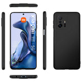 Flexible und sichere TPU Handyhülle für Xiaomi Mi 11T / Mi 11T Pro in Schwarz