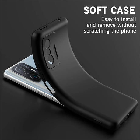 Flexible und sichere TPU Handyhülle für Xiaomi Mi 11T / Mi 11T Pro in Schwarz