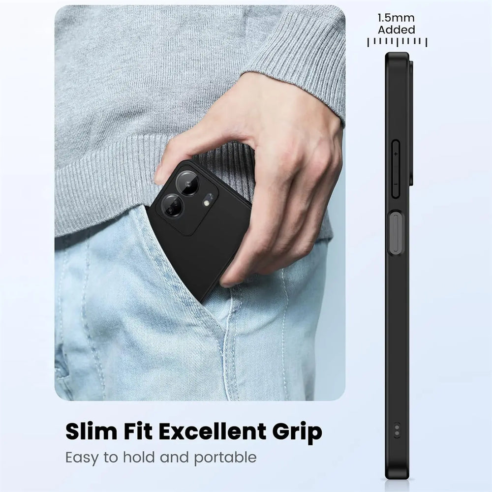 Flexible und sichere TPU Handyhülle für Xiaomi Poco C65 in Schwarz