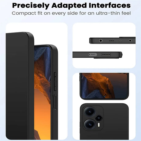 Flexible und sichere TPU Handyhülle für Xiaomi POCO F5 5G in Schwarz