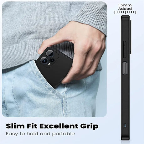 Flexible und sichere TPU Handyhülle für Xiaomi POCO F5 5G in Schwarz