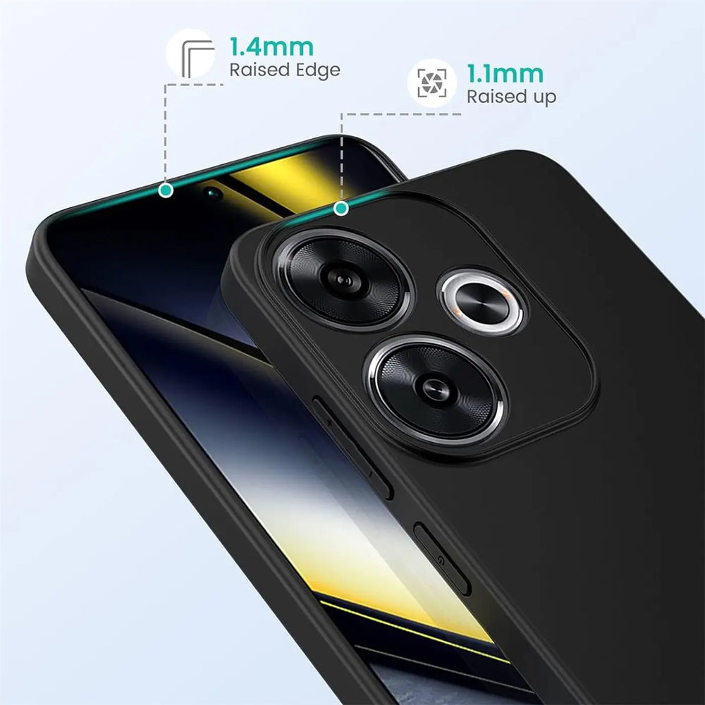 Flexible und sichere TPU Handyhülle für Xiaomi Poco F6 in Schwarz