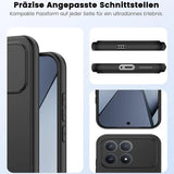 Schwarze Silikonhülle für Xiaomi Poco F8 Pro, Seitenansicht und Ausschnitte