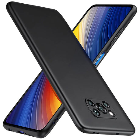 Flexible und sichere TPU Handyhülle für Xiaomi Poco X3 / X3 Pro in Schwarz