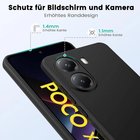 Flexible und sichere TPU Handyhülle für Xiaomi Poco X7 Pro in Schwarz
