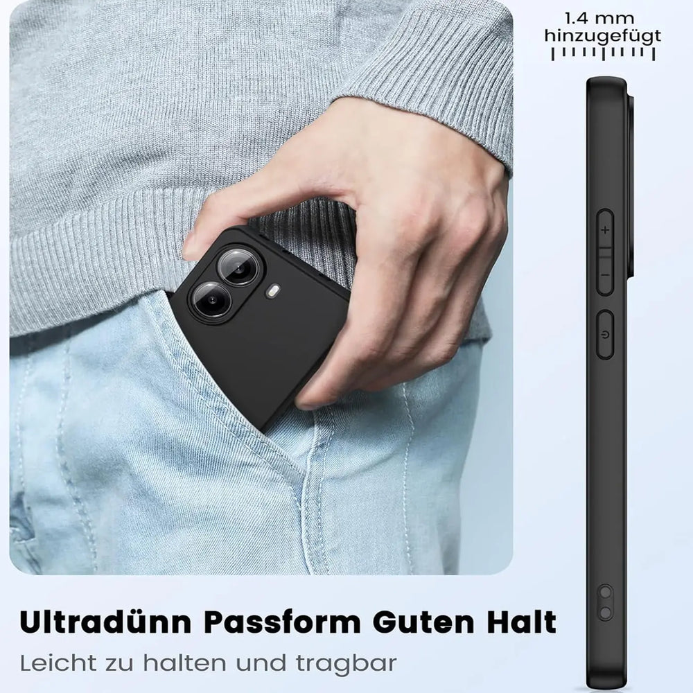 Flexible und sichere TPU Handyhülle für Xiaomi Poco X7 Pro in Schwarz