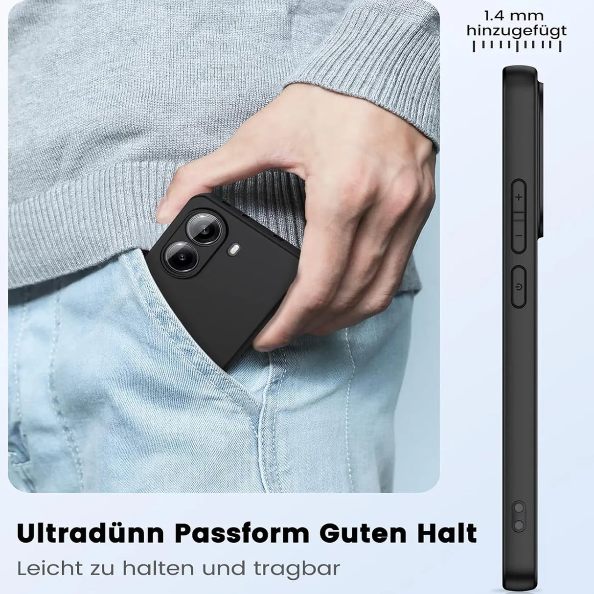 Flexible und sichere TPU Handyhülle für Xiaomi Poco X7 Pro in Schwarz