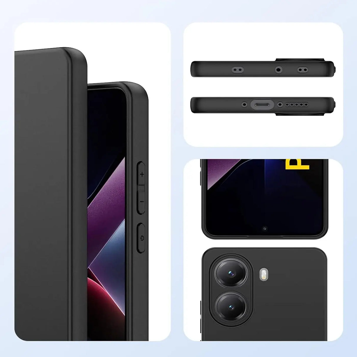 Flexible und sichere TPU Handyhülle für Xiaomi Poco X7 Pro in Schwarz