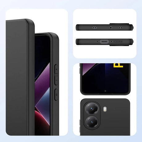 Flexible und sichere TPU Handyhülle für Xiaomi Poco X7 Pro in Schwarz