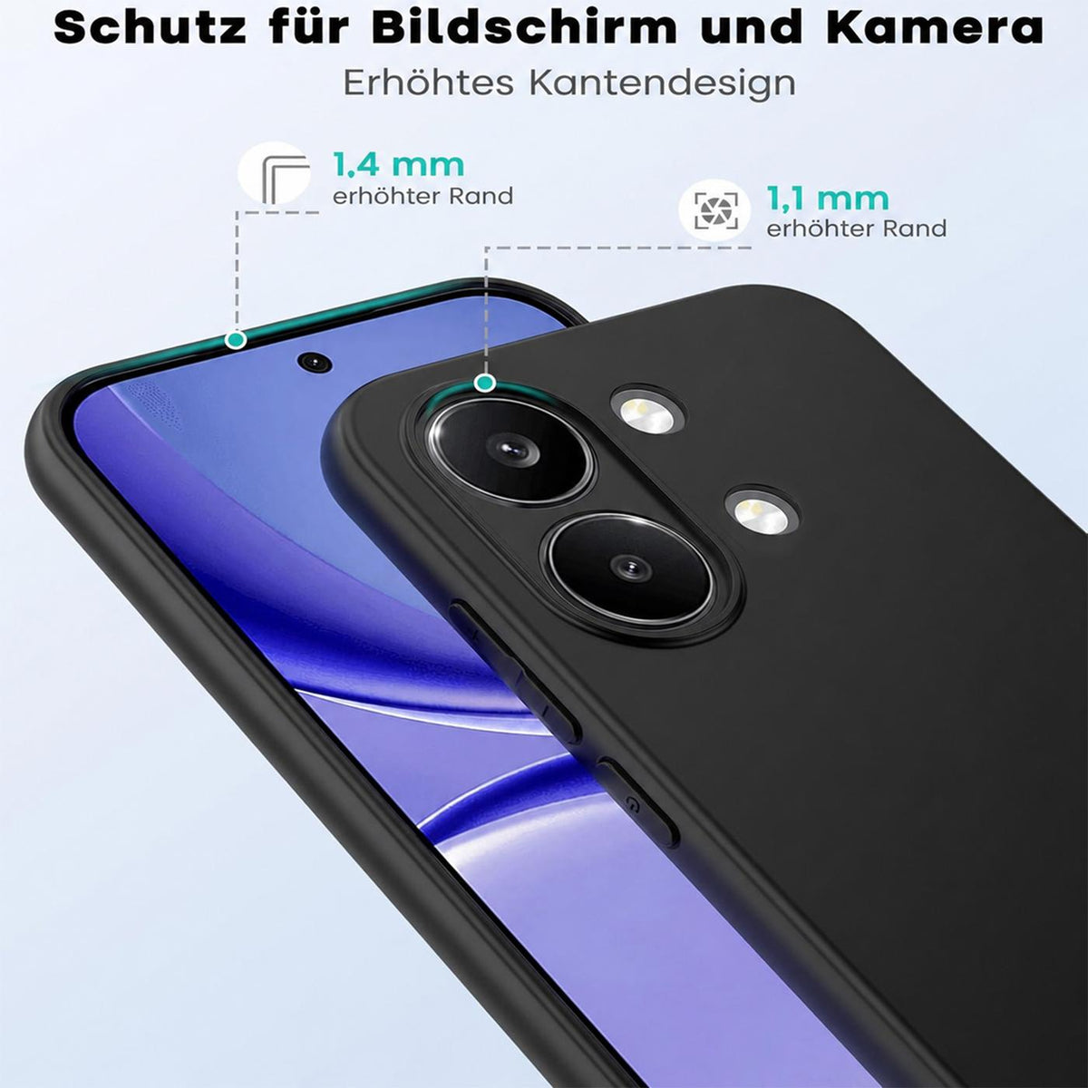 Xiaomi Poco X8 Pro Max - Slim Silikon Hülle Schwarz Matt