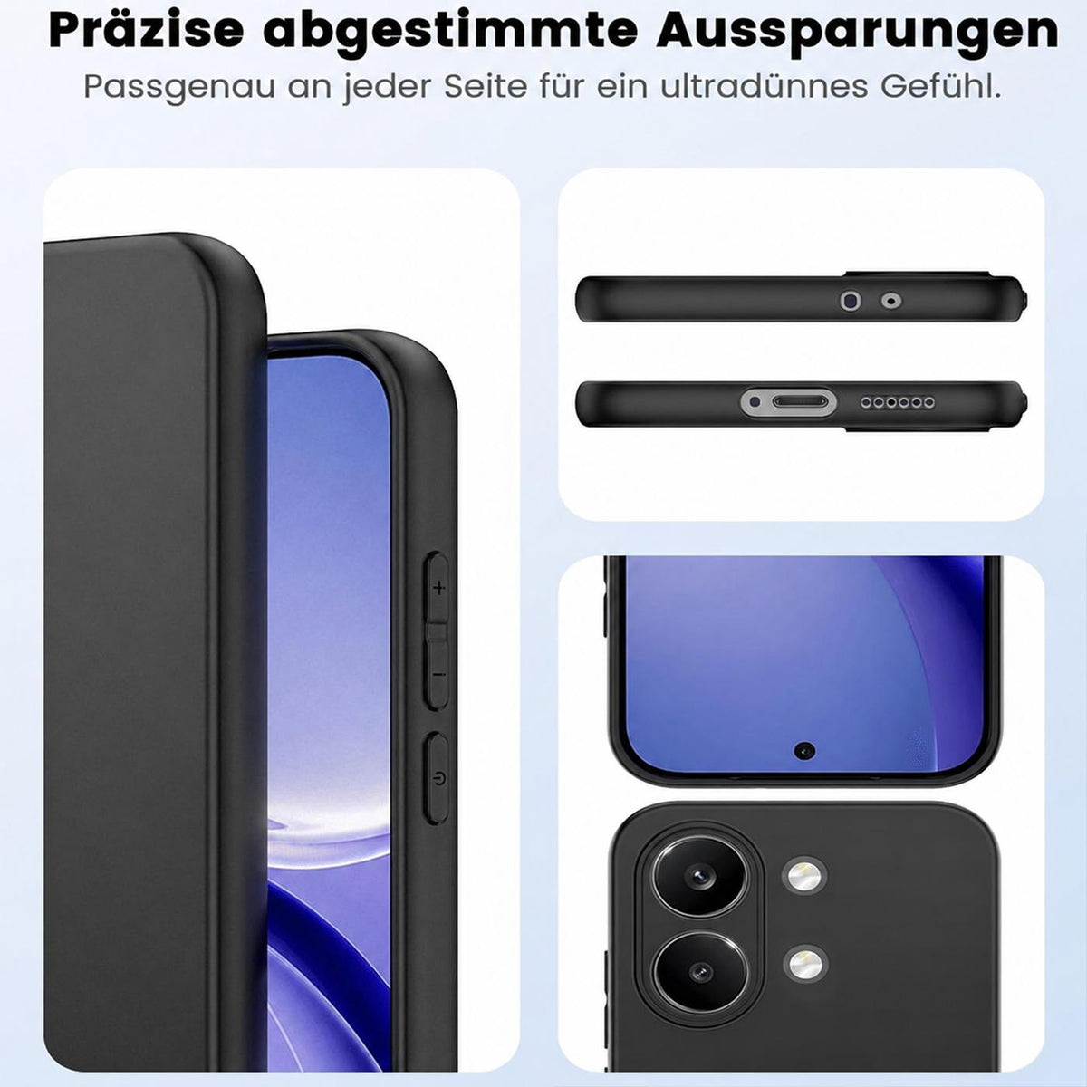 Xiaomi Poco X8 Pro Max - Slim Silikon Hülle Schwarz Matt