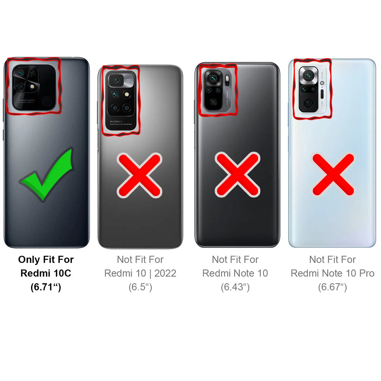 Flexible und sichere TPU Handyhülle für Xiaomi Redmi 10C in Schwarz