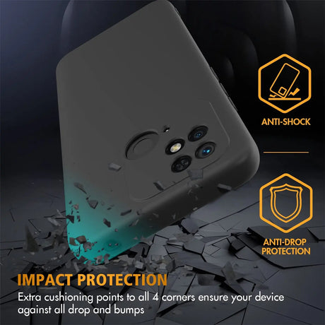 Flexible und sichere TPU Handyhülle für Xiaomi Redmi 10C in Schwarz