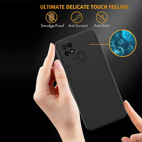 Flexible und sichere TPU Handyhülle für Xiaomi Redmi 10C in Schwarz