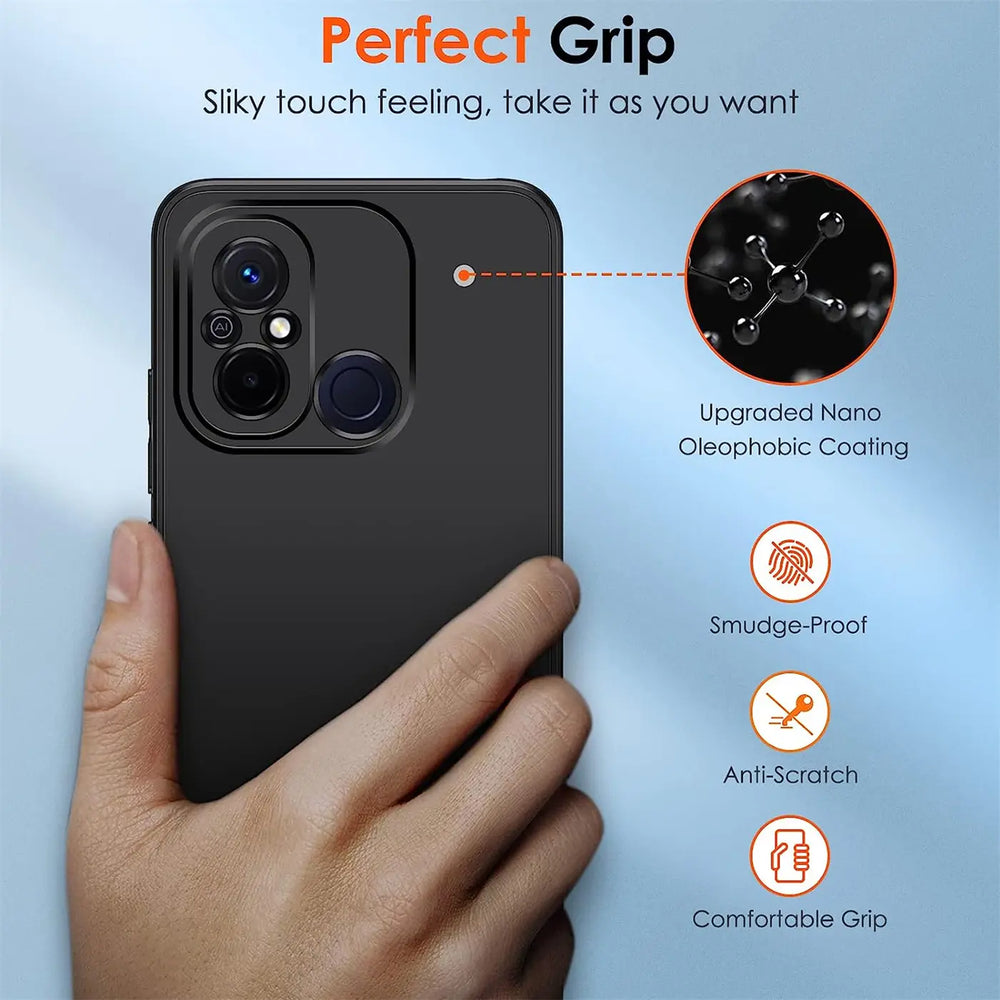 Flexible und sichere TPU Handyhülle für Xiaomi Redmi 12C in Schwarz