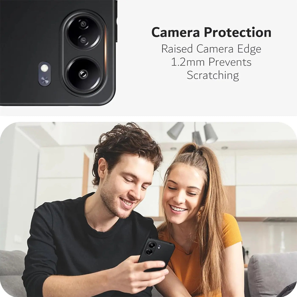 Flexible und sichere TPU Handyhülle für Xiaomi Redmi 13C in Schwarz