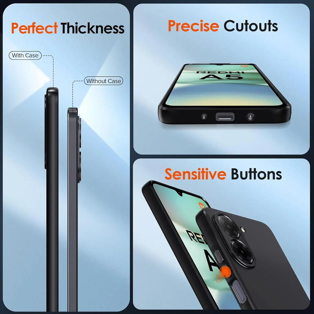 Flexible und sichere TPU Handyhülle für Xiaomi Redmi A5 in Schwarz