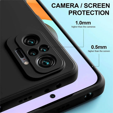 Flexible und sichere TPU Handyhülle für Xiaomi Redmi Note 10 Pro in Schwarz