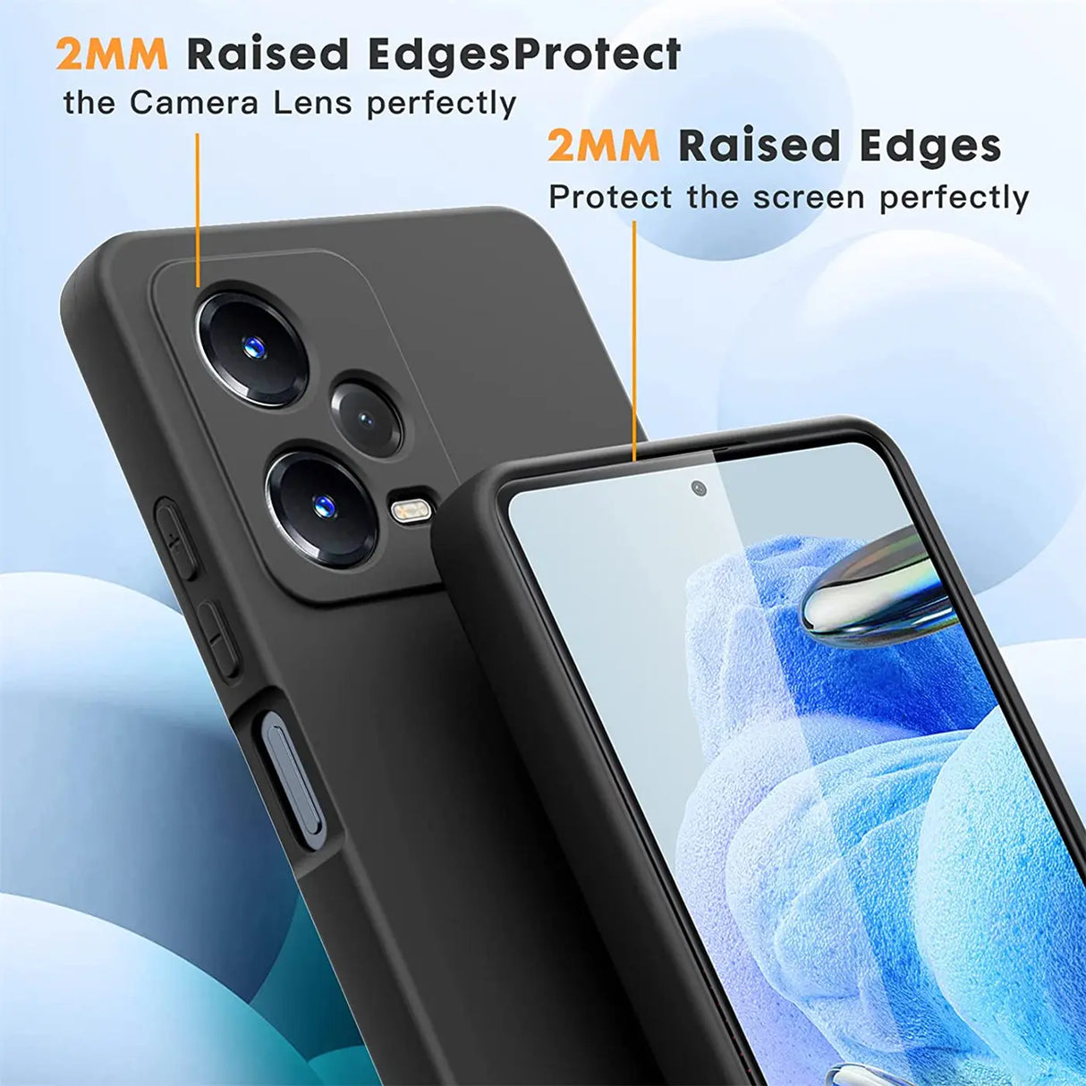 Flexible und sichere TPU Handyhülle für Xiaomi Redmi Note 12 Pro Plus 5G in Schwarz
