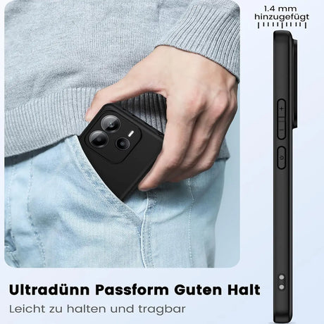 Flexible und sichere TPU Handyhülle für Xiaomi Redmi Note 14 (4G) in Schwarz
