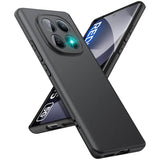 Schwarze matte Silikonhülle auf einem Xiaomi Redmi Note 15 5G, Seitenansicht.