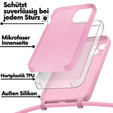 iPhone 12 Handyhülle mit Umhängeband und stoßdämpfender Konstruktion