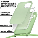 iPhone 14 Handyhülle mit Umhängeband und stoßdämpfender Konstruktion
