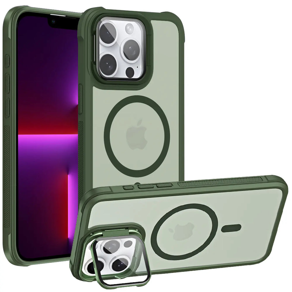 MagSafe Hülle mit multifunktionalem Schutzglas für iPhone 13 Pro Max – Schützt und dient als Stand