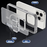 MagSafe Hülle mit multifunktionalem Schutzglas für iPhone 15 Pro – Schützt und dient als Stand