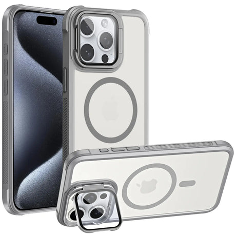 MagSafe Hülle mit multifunktionalem Schutzglas für iPhone 15 Pro – Schützt und dient als Stand