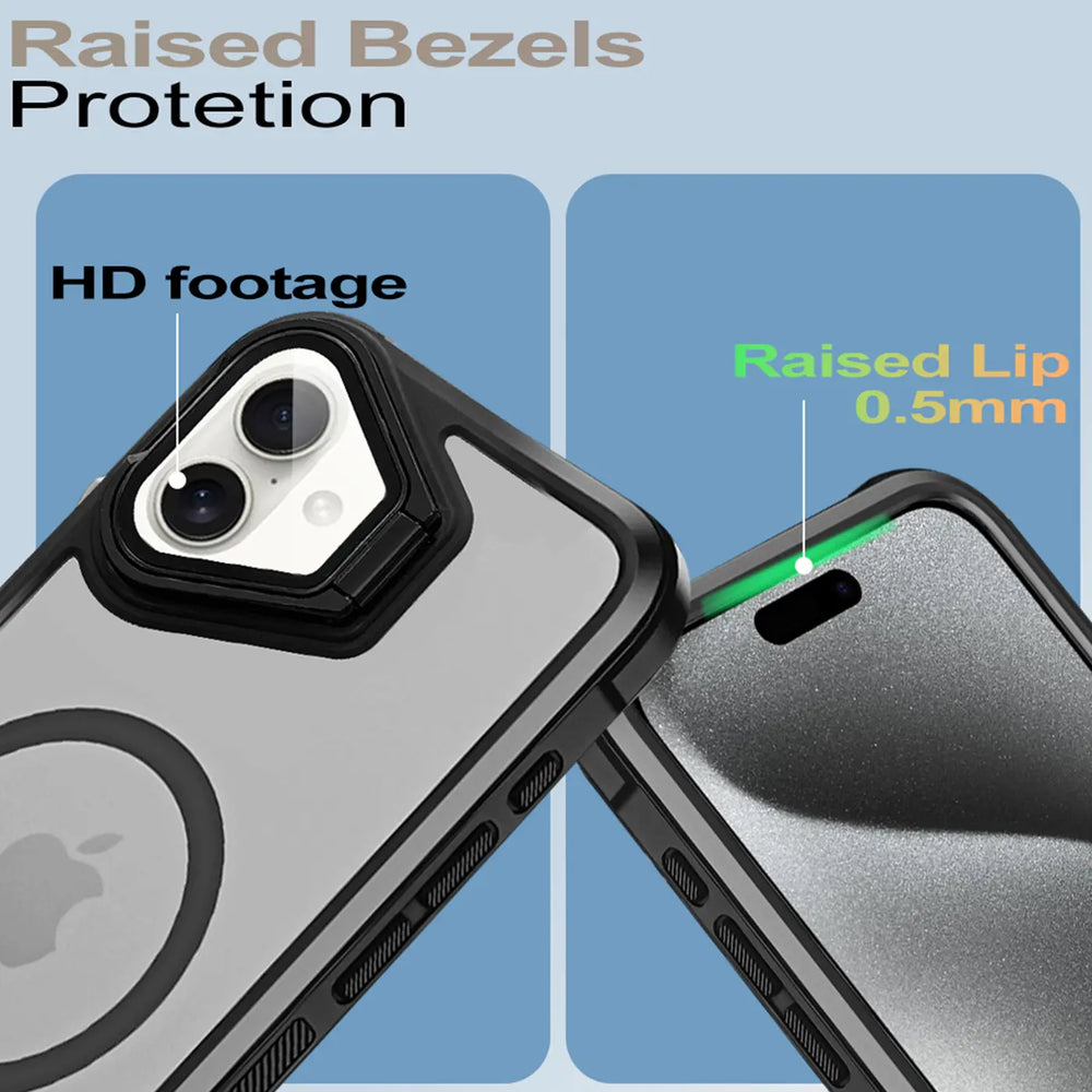 MagSafe Hülle mit multifunktionalem Schutzglas für iPhone 16 Plus – Schützt und dient als Stand