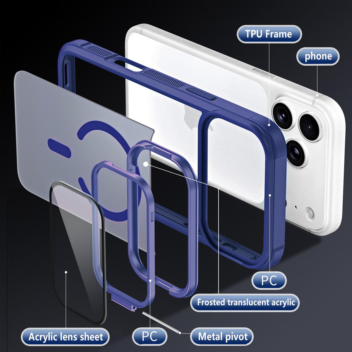 iPhone 18 Pro - MagSafe Hülle mit Kamera-Glas & Ständer