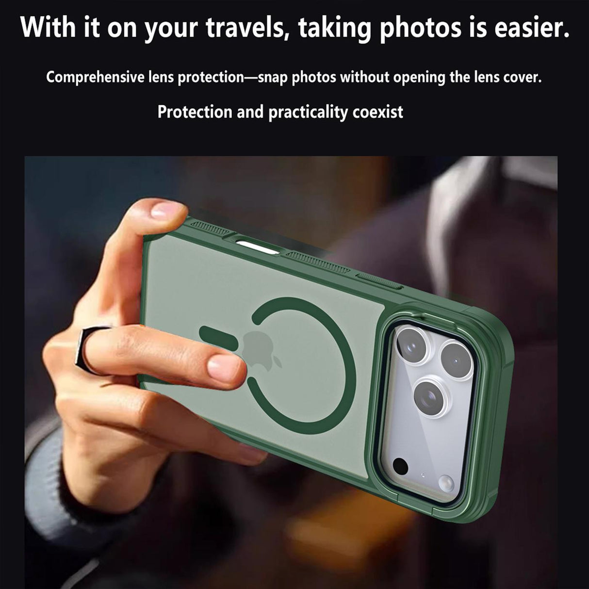 iPhone 18 Pro Max - MagSafe Hülle mit Kamera-Glas & Ständer