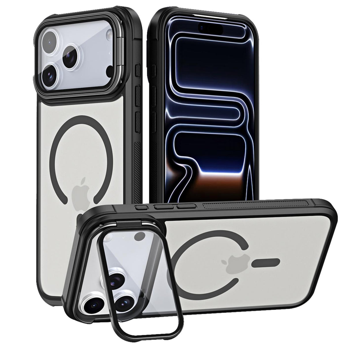 iPhone 18 Pro Max - MagSafe Hülle mit Kamera-Glas & Ständer