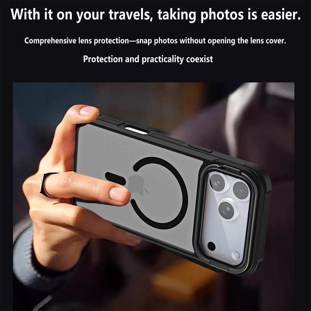iPhone 18 Pro Max - MagSafe Hülle mit Kamera-Glas & Ständer