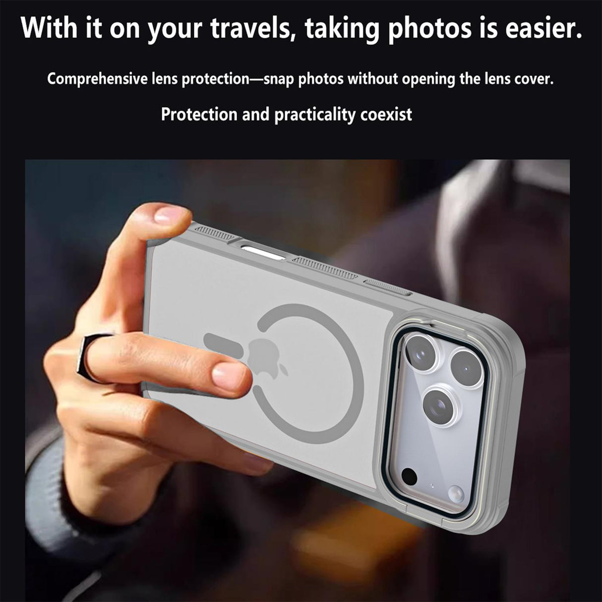 iPhone 18 Pro Max - MagSafe Hülle mit Kamera-Glas & Ständer