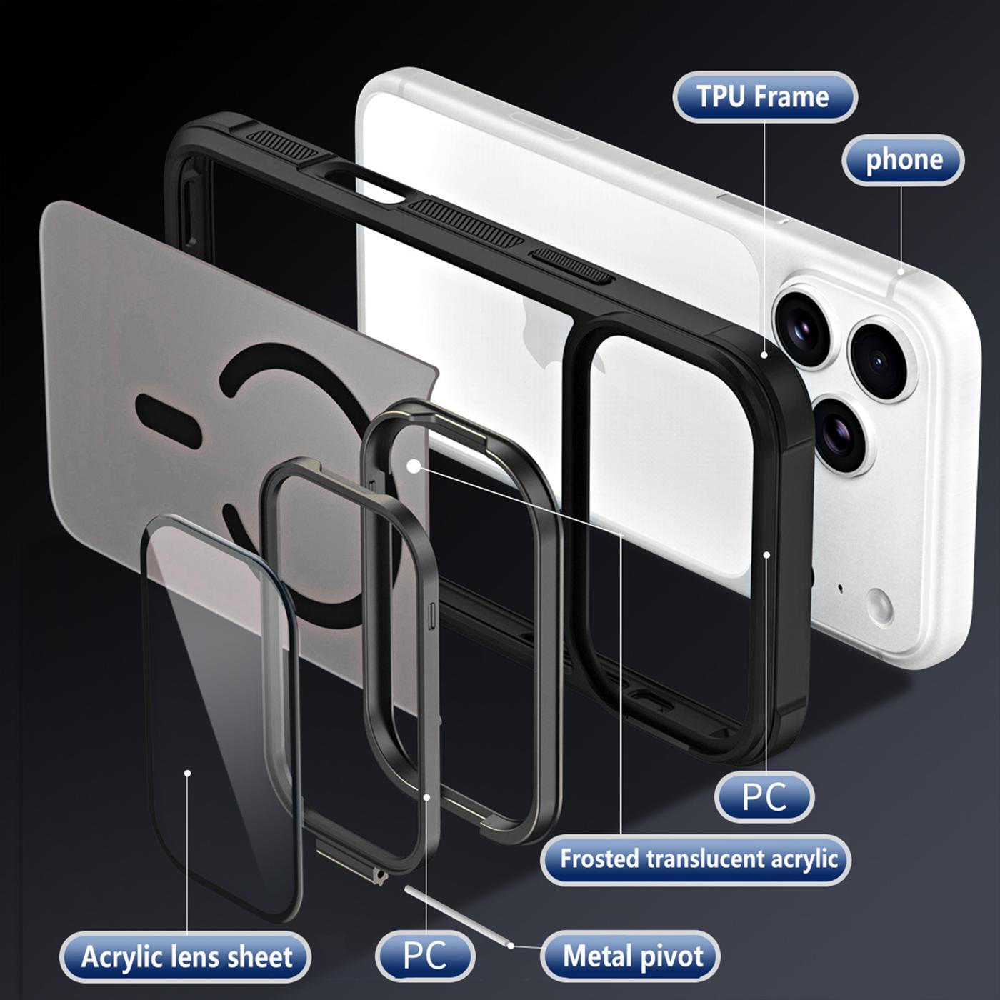iPhone 18 Pro - MagSafe Hülle mit Kamera-Glas & Ständer